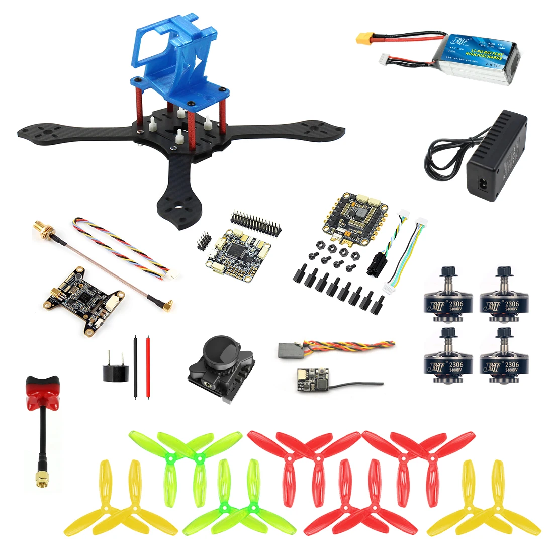 

JMT T210 DIY FPV Racing Drone Kit RC w/10mm Frame Kit OmniF4 Pro V2 Flight Control FD800 Receiver Camera Mount for GOPRO 5 6 7