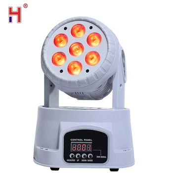 

Moving Head LED Wash Stage Lighting 7x12W RGBW 4in1 Professional DMX 512 For Disco DJ Music Party KTV Nightclub Lights