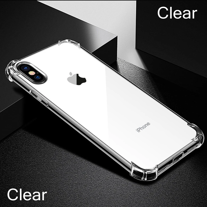 Противоударный Прозрачный чехол для iphone 11 Pro XS MAX XR X 10 7 8 6 6S Plus для samsung Galaxy S10 Plus S8 S9 Gasbag мягкий чехол из ТПУ - Цвет: Clear