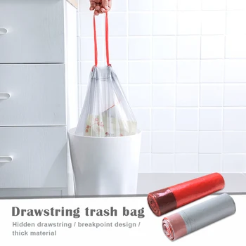 

Newly 5PCS Drawstring Trash Bags Colorful Garbage Bag Durable Strong Rubbish Bags Leak Proof Dustbin Waste Bin