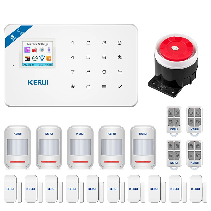 Система охранной сигнализации KERUI W18 Wi Fi GSM сенсорная клавиатура дистанционное