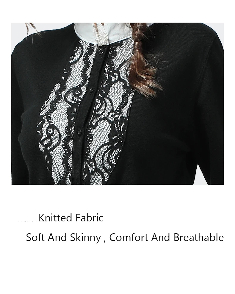 Women Cardigan Sweater Knitted Tops Casual Fake Two Pieces Set POLO Neck Long Sleeve Loose Thin Female Autumn Bottoming Sweaters