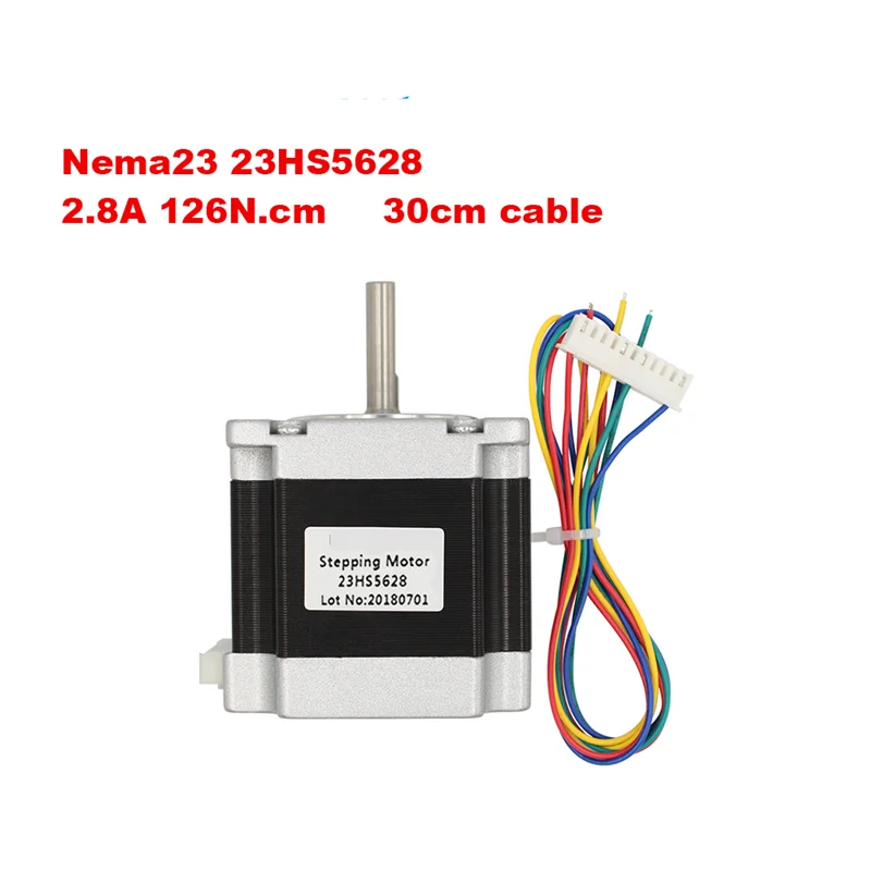 57 шаговый двигатель Nema23 Reprap 4-lead 2.8A шаговые двигатели Nema 23 Hybrid 6,35 мм/8 мм 3d принтер XYZ CNC лазерная шлифовка пены плазмы