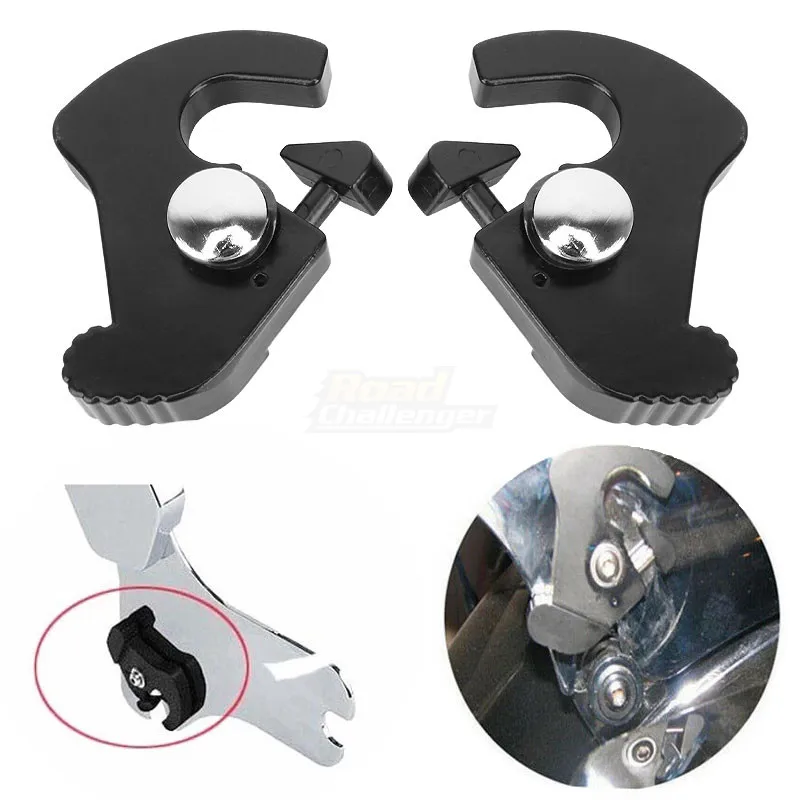 Staccabile Rotary Sissy Bar Portapacchi Docking Latch Clip Sinistra E Destra Misura Per Harley Touring Softail Sportster