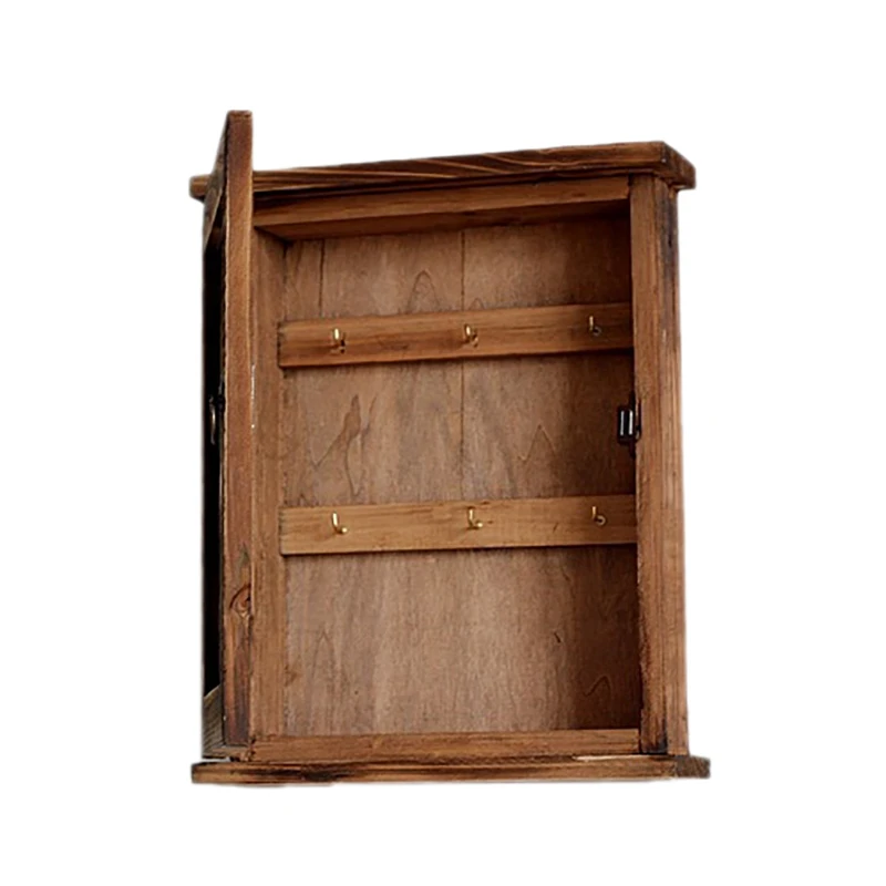 Ретро-коробка с рисунком коровы, винтажный домашний декор, настенный ключ, деревянная коробка, кухонные аксессуары, деревянная коробка для хранения