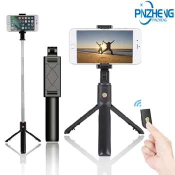 

3 In 1 Wireless Bluetooth Selfie Stick Extendable Handheld Monopod Foldable Mini Tripod For Phone With RemoteButton High Quality