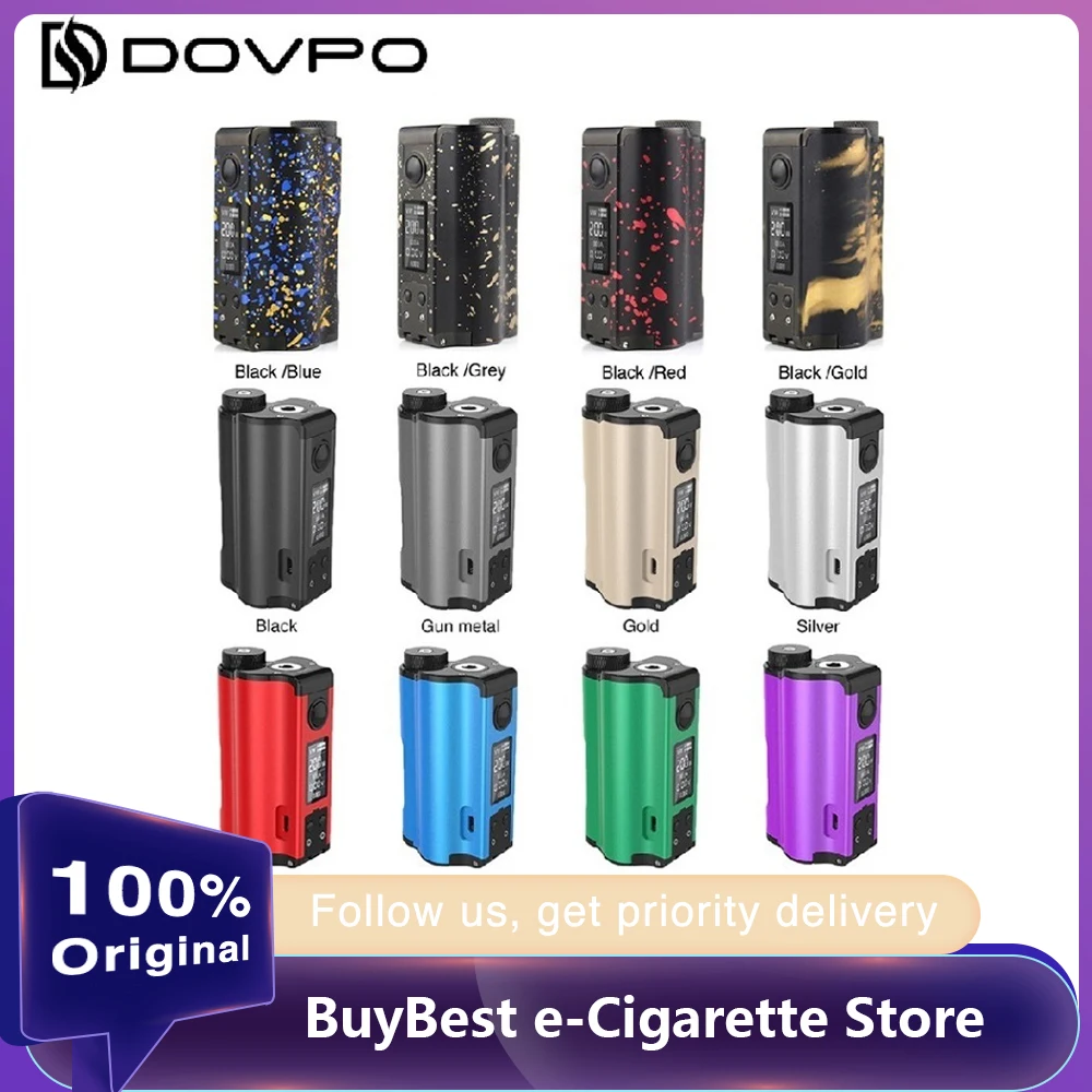 Горячая Распродажа оригинал 200 Вт DOVPO Topside Двойной Топ заполняющий TC Squonk мод с