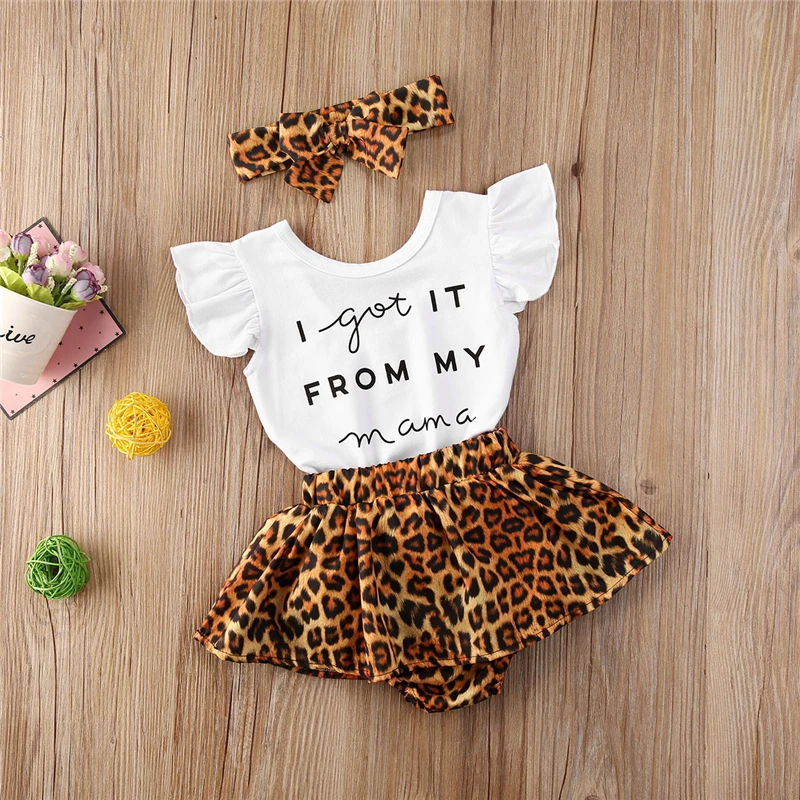 3pcs Newest Summer Toddler Infant Baby Girl Cotton Casual Outfits Set Letter Bodysuit Leopard Shorts Headband Cute Baby Clothes Clothing Sets Aliexpress