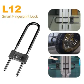 

Smart Fingerprint Lock Glass Door Anti-theft Bicycle Motorcycle Fingerprint U-shaped Lock Waterproof Universal Models