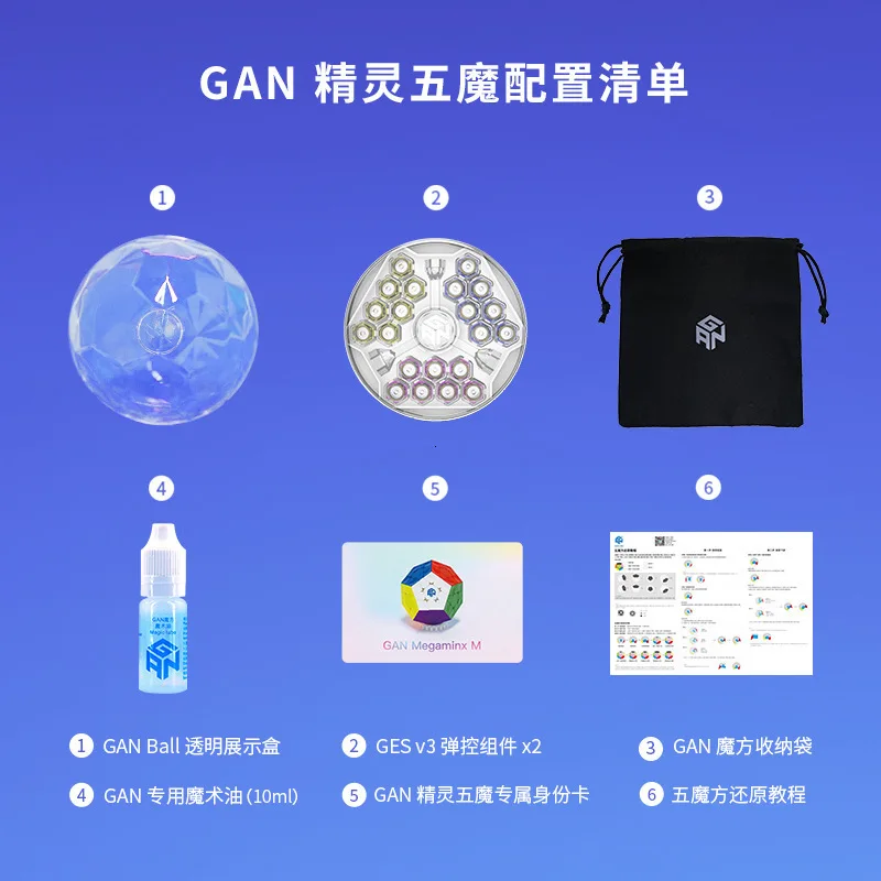 Gan 3x3 Megaminxeds, магический куб, без наклеек, скорость, профессиональная 12 Сторон головоломка, Cubo Magico, развивающие игрушки для детей
