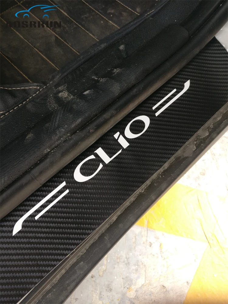 Накладка на порог из углеродного волокна для Renault Clio IV 4 2016 2017 2018 2019 PU
