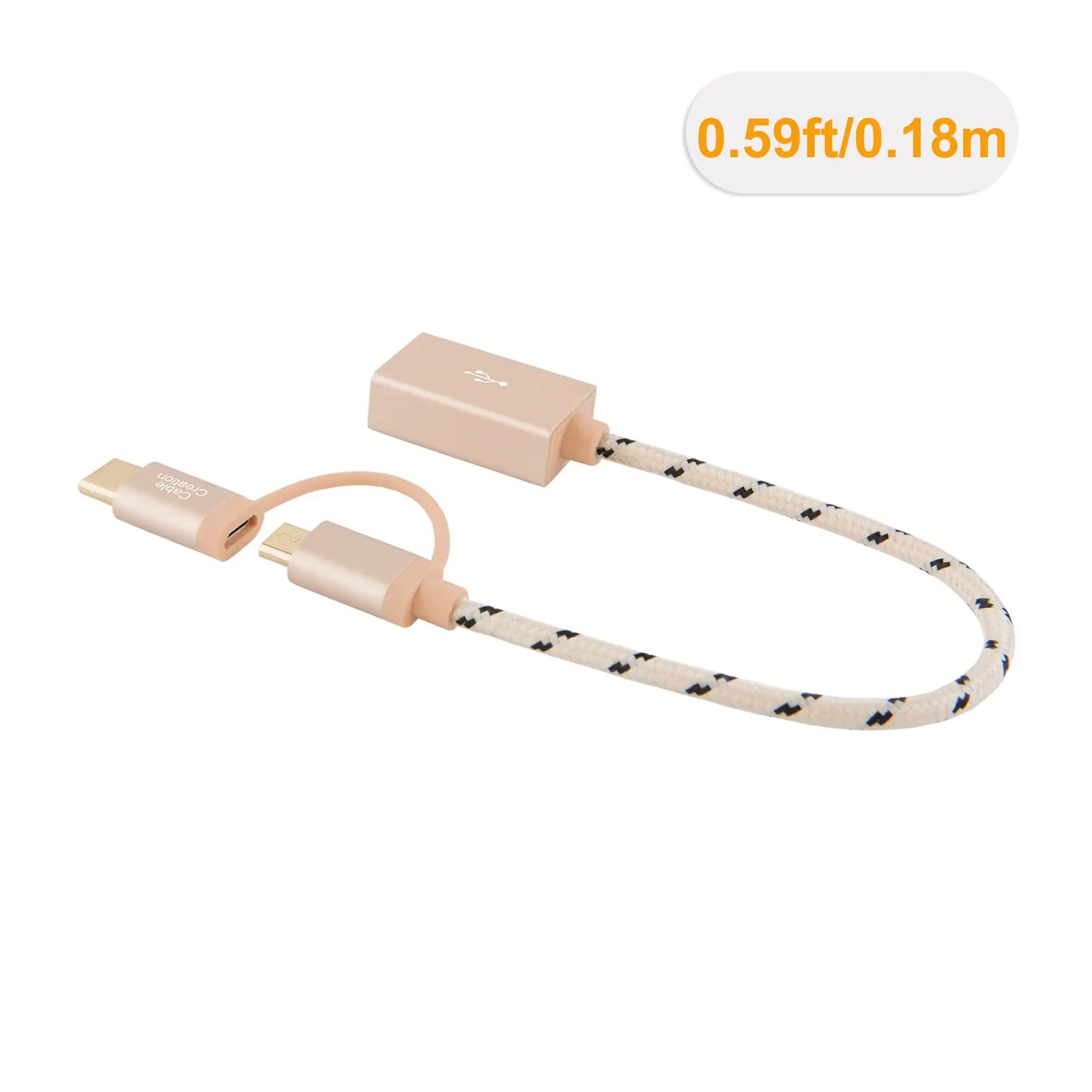 Micro USB+ USB C к USB 2,0 Женский Кабель-адаптер, короткий USB C и Micro USB OTG кабель, совместимый с Pixel 3 XL 2 XL