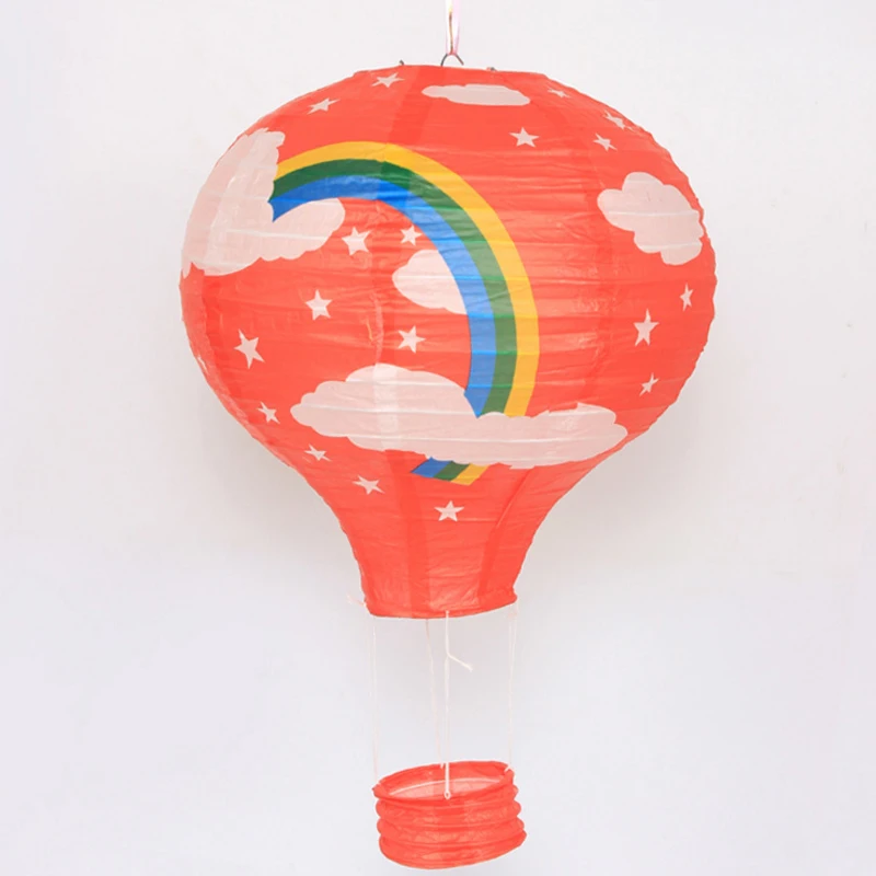 16 New Santa Claus Elk Hot Air Balloon 12 inch Paper Lantern Lampshade For Kids Birthday Party Wedding Christmas Decor - Цвет: 16