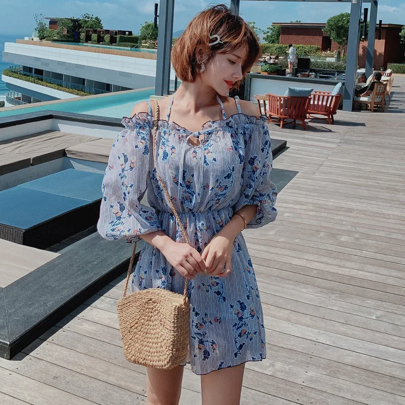 

Jie shu Odd Attitude New Style Bathing Suit Fashion Sexy Underwire-Split Type Boxer Blouse Three-piece Set Bathing Suit 9832