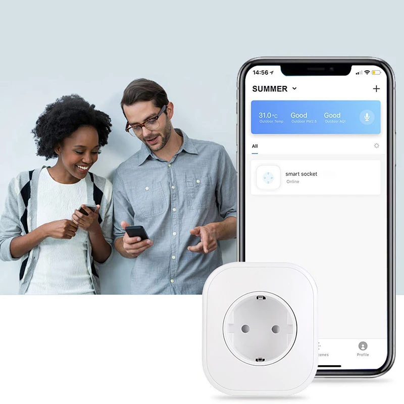 

Smart WiFi Plug APP Remote Control Socket Voices Timing Home Outlet Switch LB88