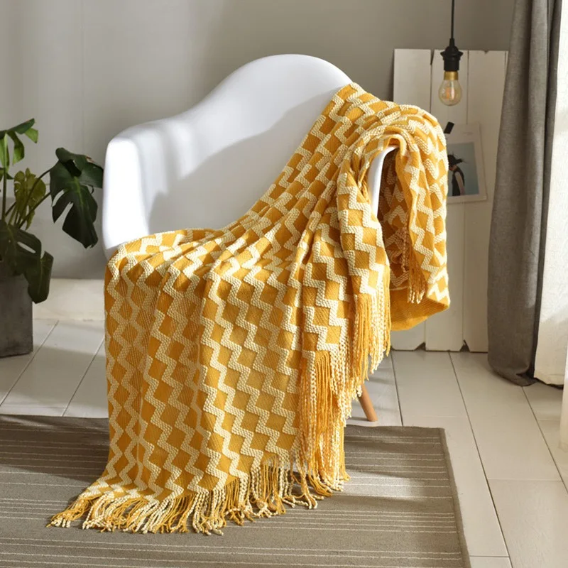 Pink 127*170cm Knitted Soft Knit Luxury Throw Blanket Sofa Chair Home Decoration Textile Blanket Baby Children Bedding Use-2