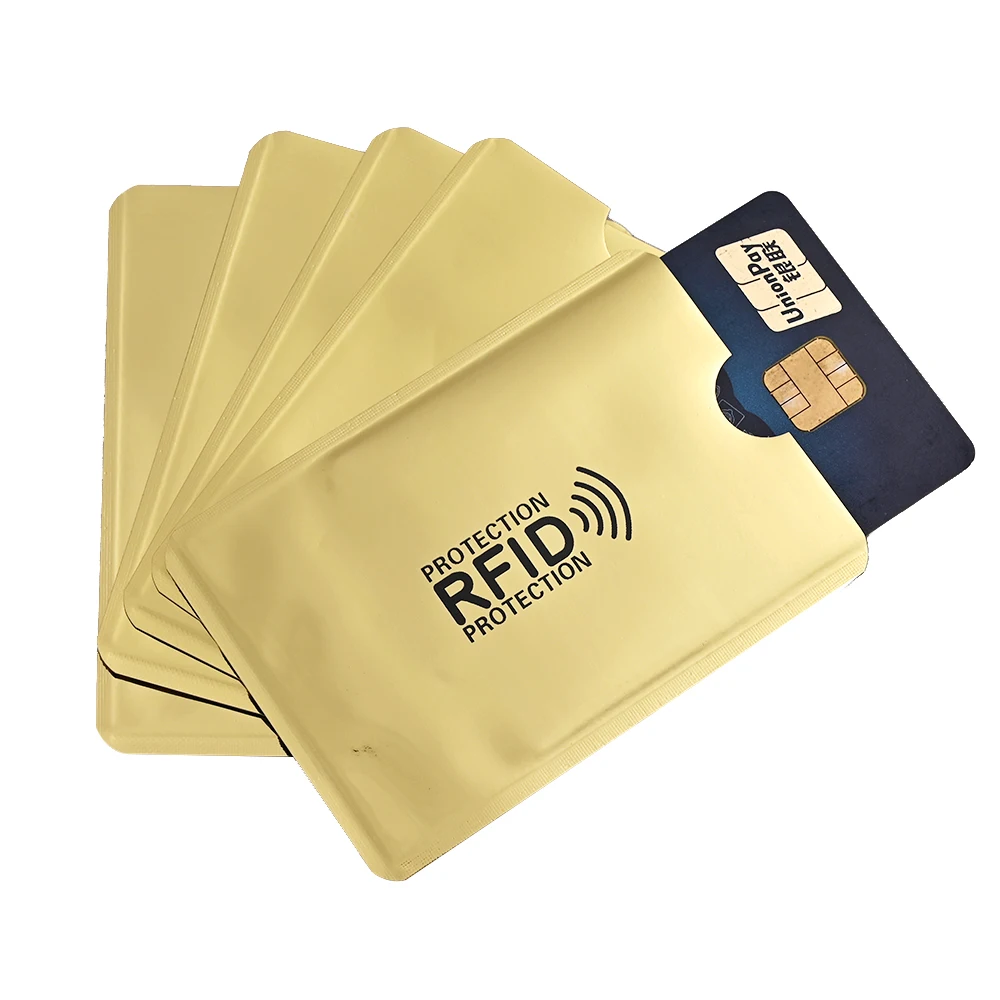 5 шт./компл. Анти Rfid Бумажник Блокировка считыватель Блокировка банк держатель для карт Id банковская карта чехол Защитная крышка металлический кредитной карты NFC держатель