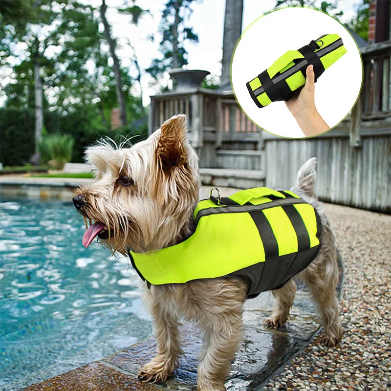 

Pet Dog Life Jacket Bones Patterns Portable Safety Clothes Life Vest Harness Saver Pet Dog Swimming Preserver Clothes Summer