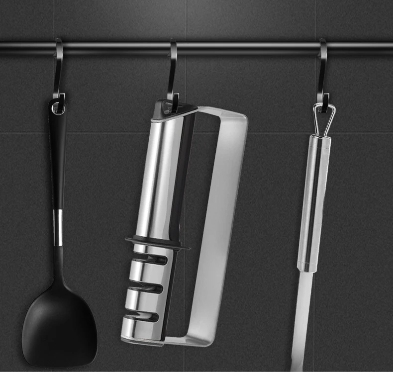 High Quality Stainless Steel Manual Knife Sharpener 3 Stage Steel Diamond Ceramic Coated Knife Sharpener Kitchen Sharpening Tool