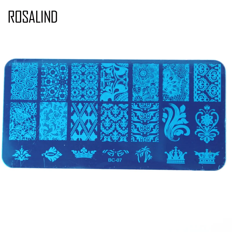 Прозрачный силиконовый штамп ROSALIND для цветочной штамповки пластины шаблоны