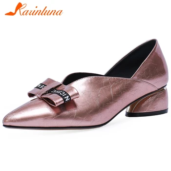 

Karinluna New Arrivals Strange Style Concise Shoes Woman Pumps Female Slip On Pointed Toe Sweet Butterfly Office Pumps Women