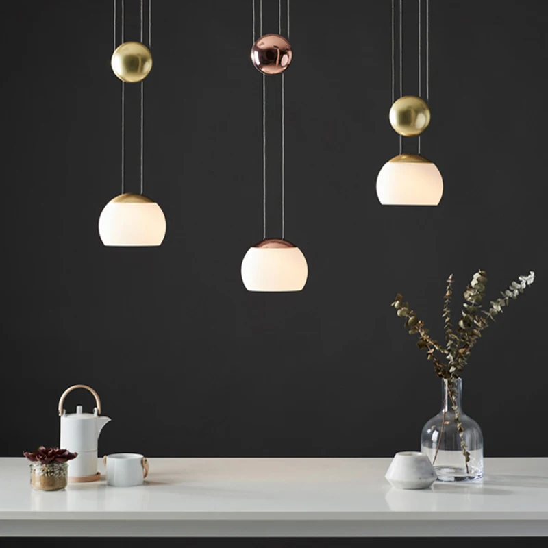 

Drop Nordic Chandelier Hang Glass Ball Living Room Bedroom Restaurant go up and down Bar Home indoor chandelier lighting fixture
