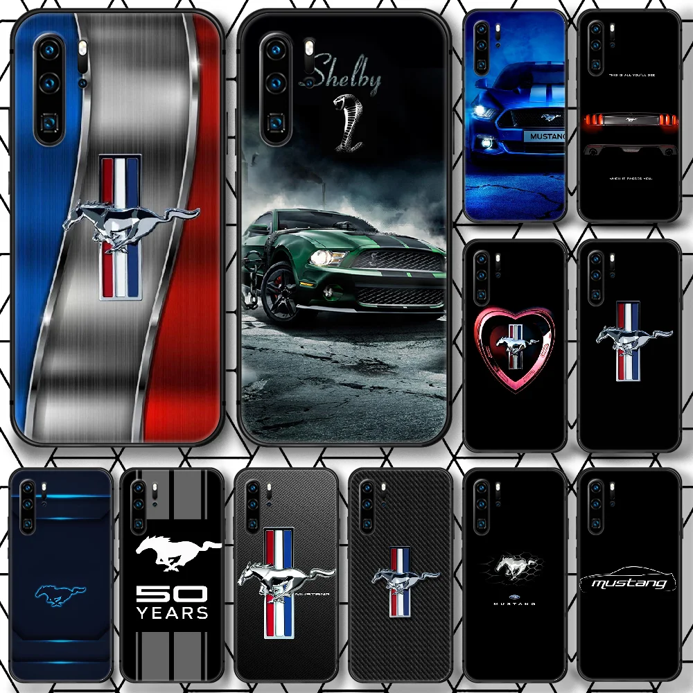 

Mustang Sports Car Phone case For Huawei P Mate Smart 10 20 30 40 Lite Z 2019 Pro black funda soft bumper luxury cell cover