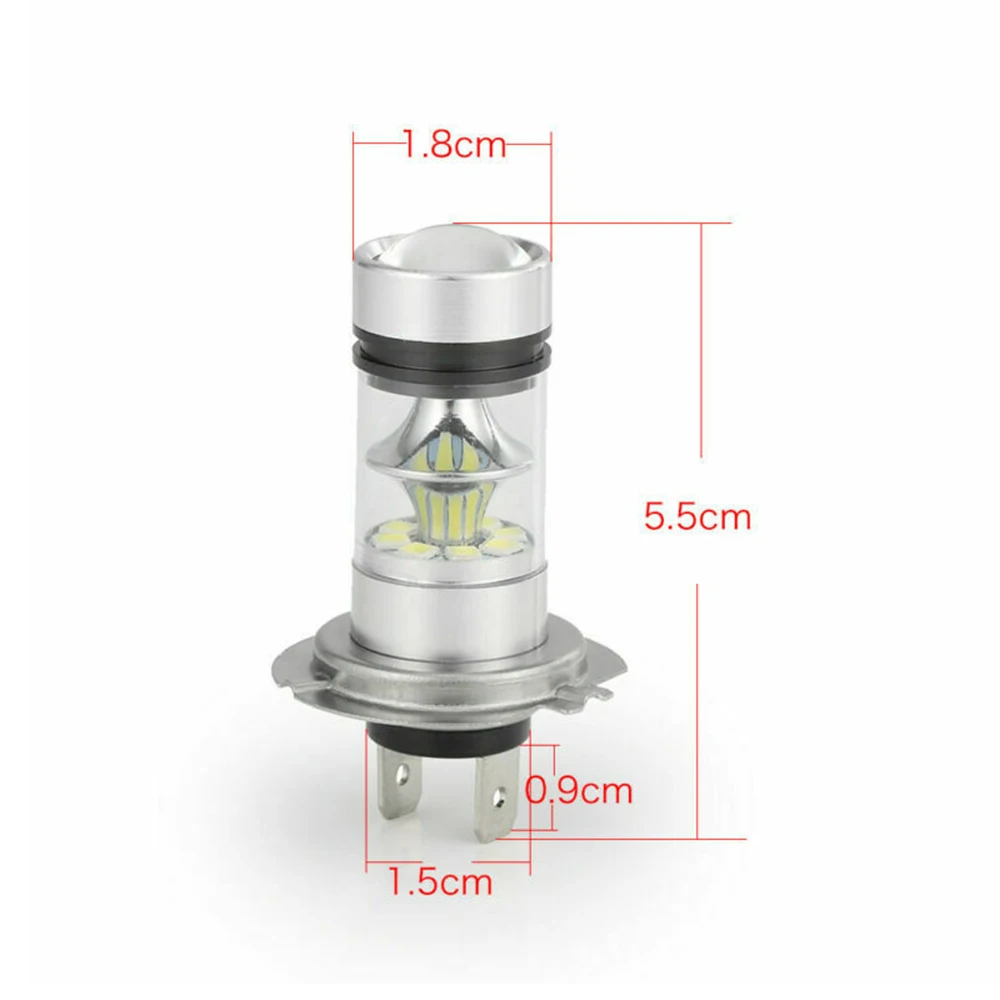 1 пара Авто Противотуманные фары h7-20smd 100w 15000lm Автомобильный светодиодный фары COB Универсальный 6000k белый
