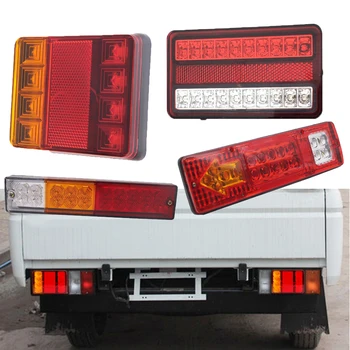 

2pcs Car 8 19 20 26 46 LED Tail Light Waterproof Rear Lamps 12V 24V Boat Trailer Rear lamp parts Taillights Truck Car Lights