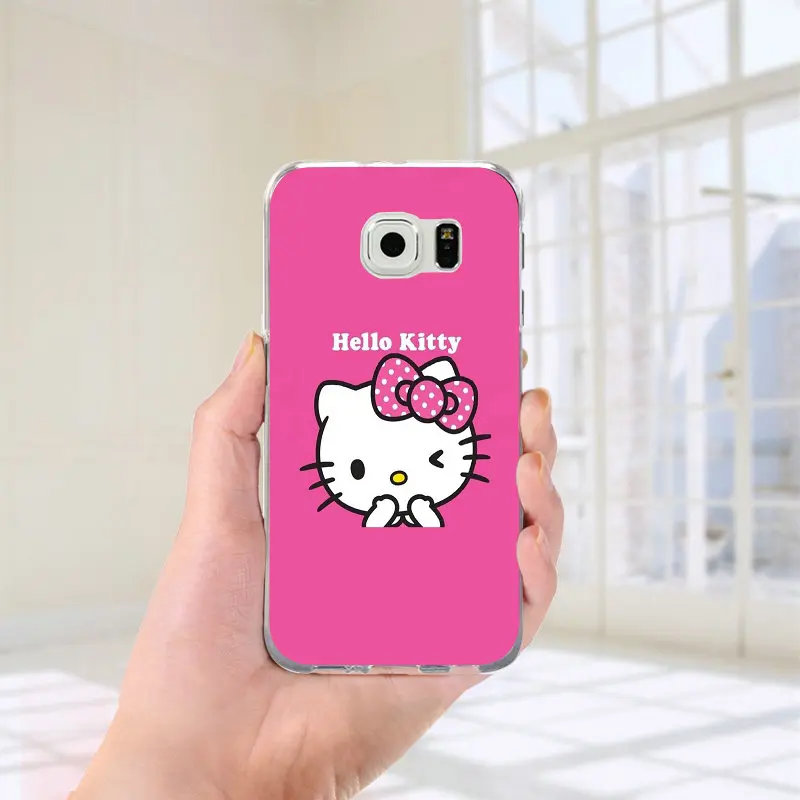Мягкие чехлы для samsung Galaxy A10 A20 A30 A40 A50 A60 A70 A80 A90 J1 J2 J3 J5 J7 Prime Pro "Хелло Китти" с принтом Китти Кэт Стиль - Цвет: Picture 10