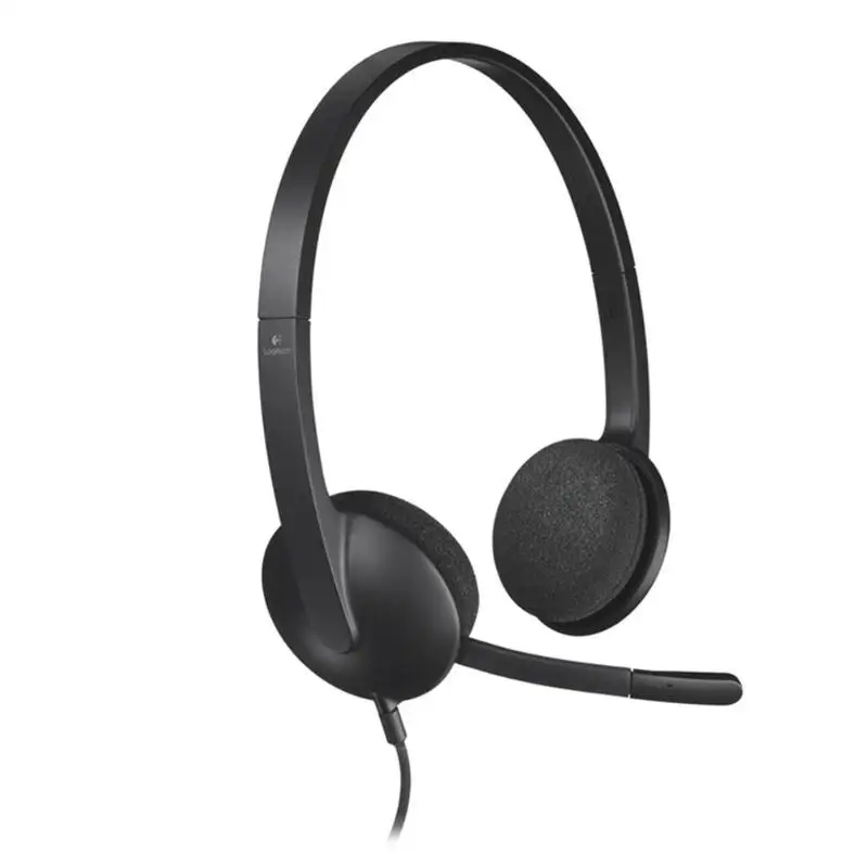 Гарнитура logitech H340 стерео USB гарнитура с вращающимся микрофоном для Windows MacOS ChromeOS