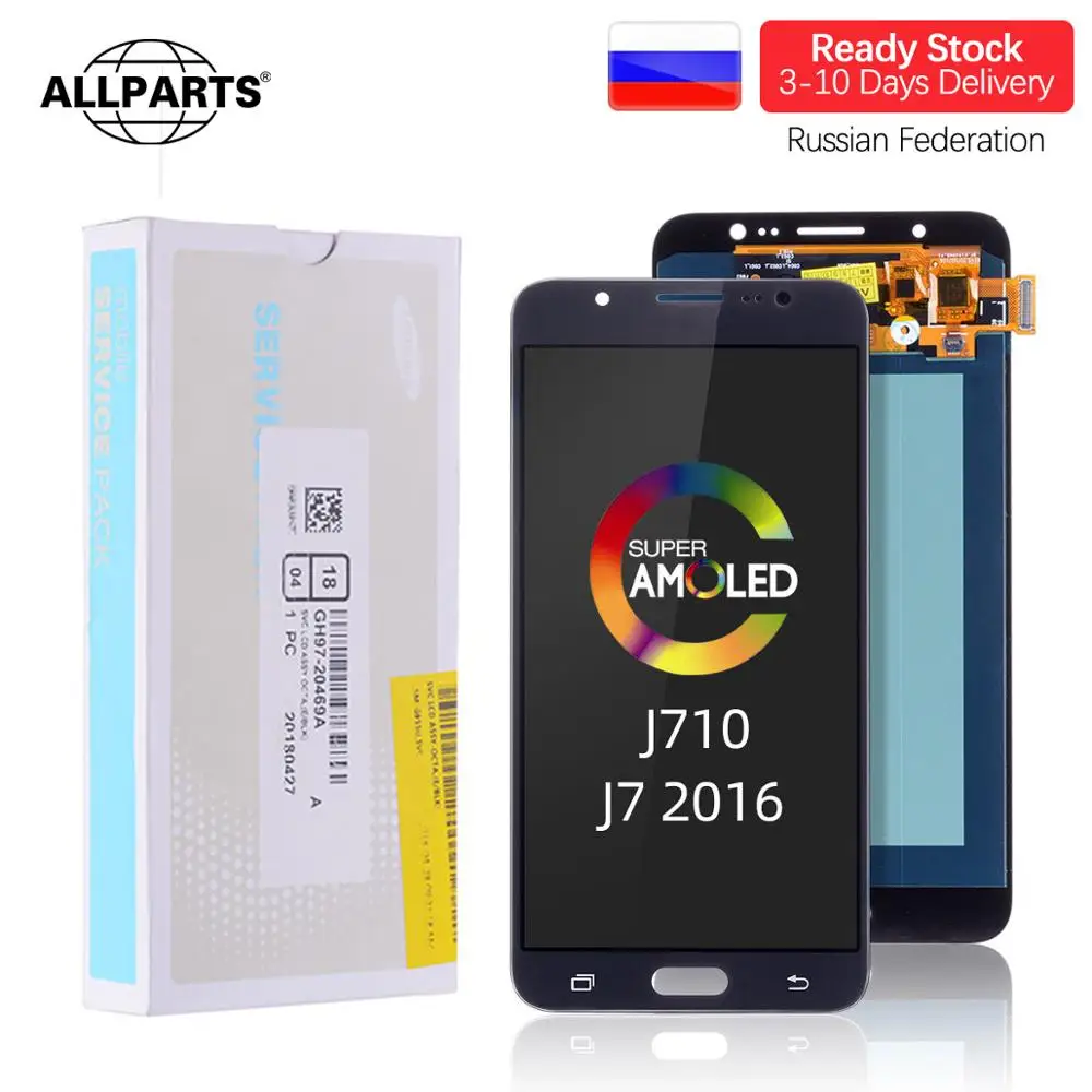 5 ''AMOLED Оригинальный ЖК дисплей для SAMSUNG Galaxy J7 2016 сенсорный экран с рамкой J710 J710F