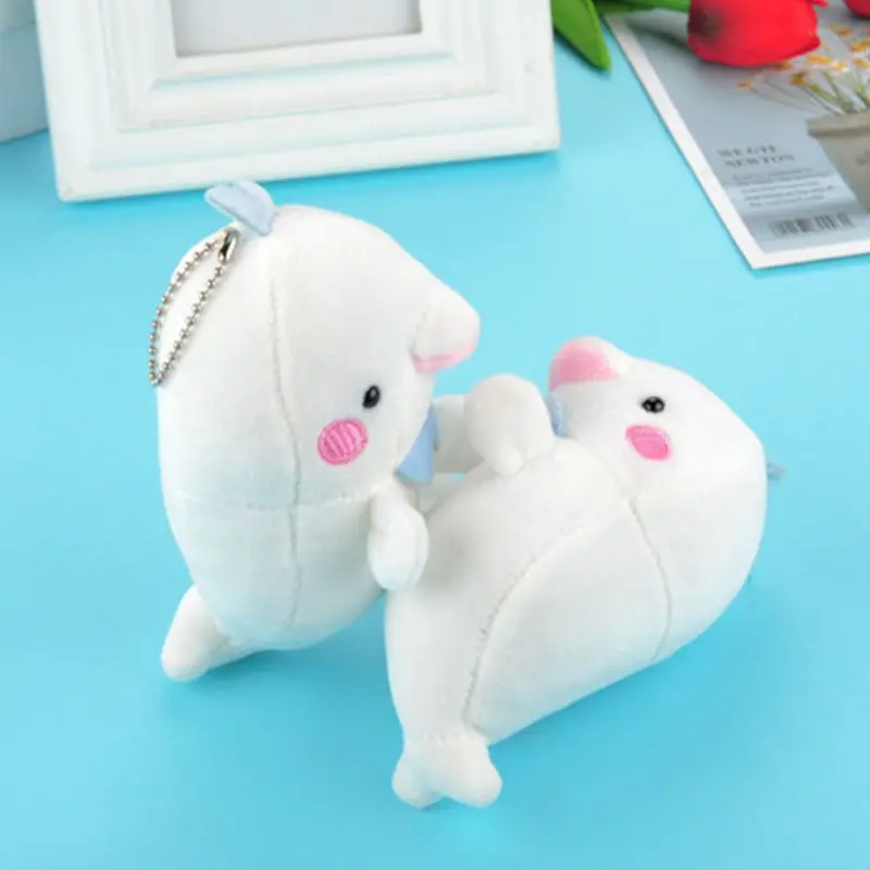 미니 Beluga 봉제 인형 펜던트 귀여운 해양 동물 부드러운 인형 장난감 열쇠 고리 203E