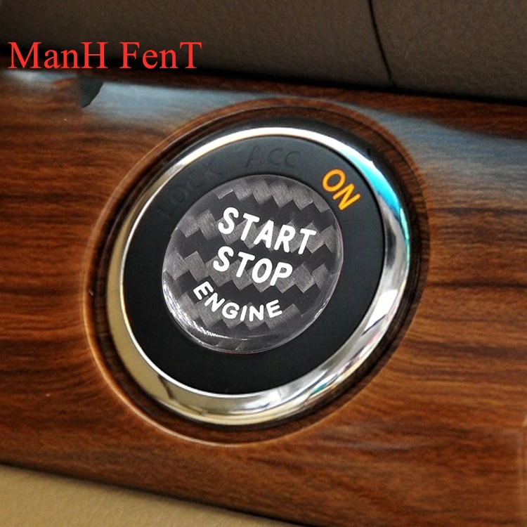 ManH FenT для автомобиля Nissan Teana Murano из настоящего углеродного волокна звезда стоп двигатель кнопочный переключатель зажигания украшение наклейка крышка