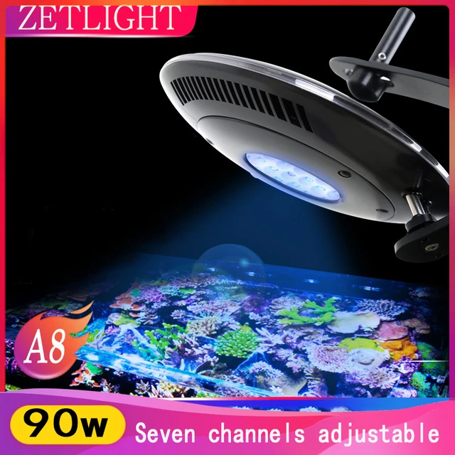 Zetlight-プログラム可能なマリンライトufoa8/z8,90w,wifi,海水,水族館 ...