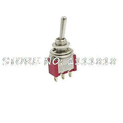 

AC 250V/2A 125V/5A ON/ON 3 Pins Toggle Switch SPDT Red