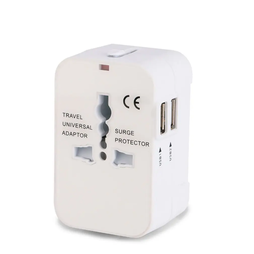 white WTA-502U 2USB многофункциональный дорожный переключатель вилка многофункциональное преобразование европейский стандартный штекер конвертер - Цвет: white