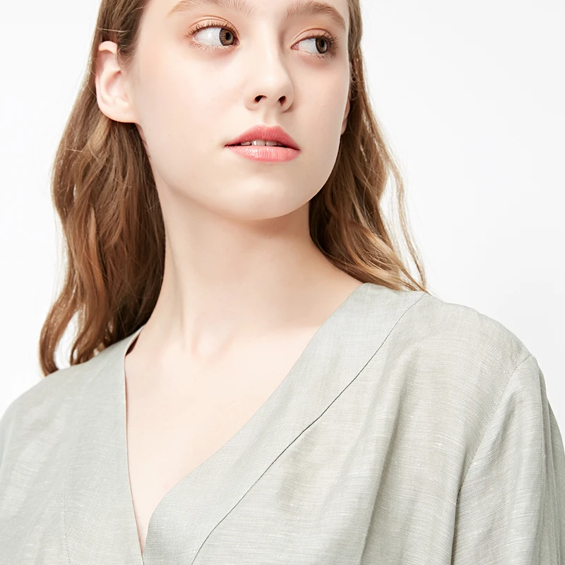 Vero Moda женская простая льняная одежда для отдыха на шнуровке ночной халат | 3192R1504