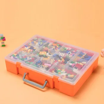 

Storage box building block classification box packed toy small particle parts grid transparent packing storage box WJB40105
