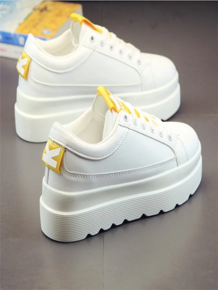 

Women's platform shoes 2019 new women's all-in-one ulzzang high rise running vulcanized shoes