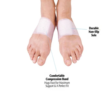

1 Pair Bandage Relief Fasciitis Reusable Soft Insoles Arch Support Massage Orthotic Silicone Gel Brace Protection Unisex