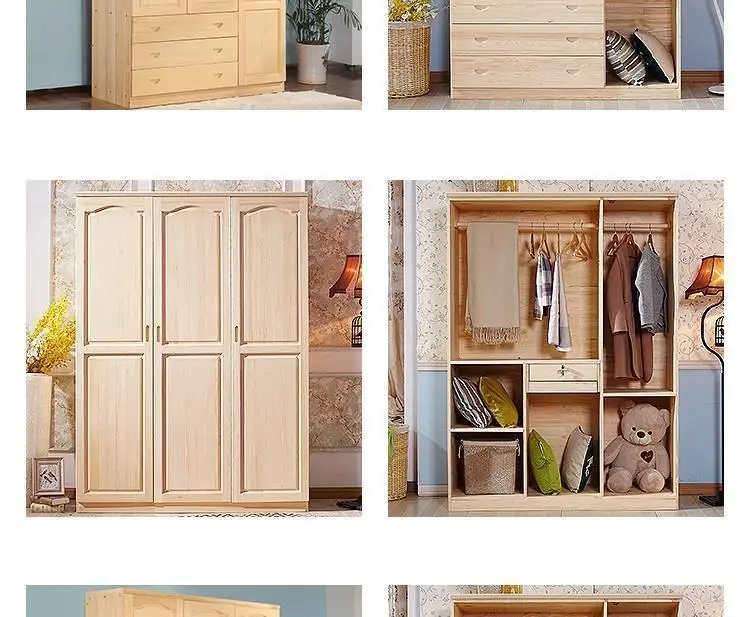 Roupa Dormitorio Kast Meuble Rangement Armario Clothing Pakaian Lemari Giyim Wooden Closet Cabinet Bedroom Furniture Wardrobe