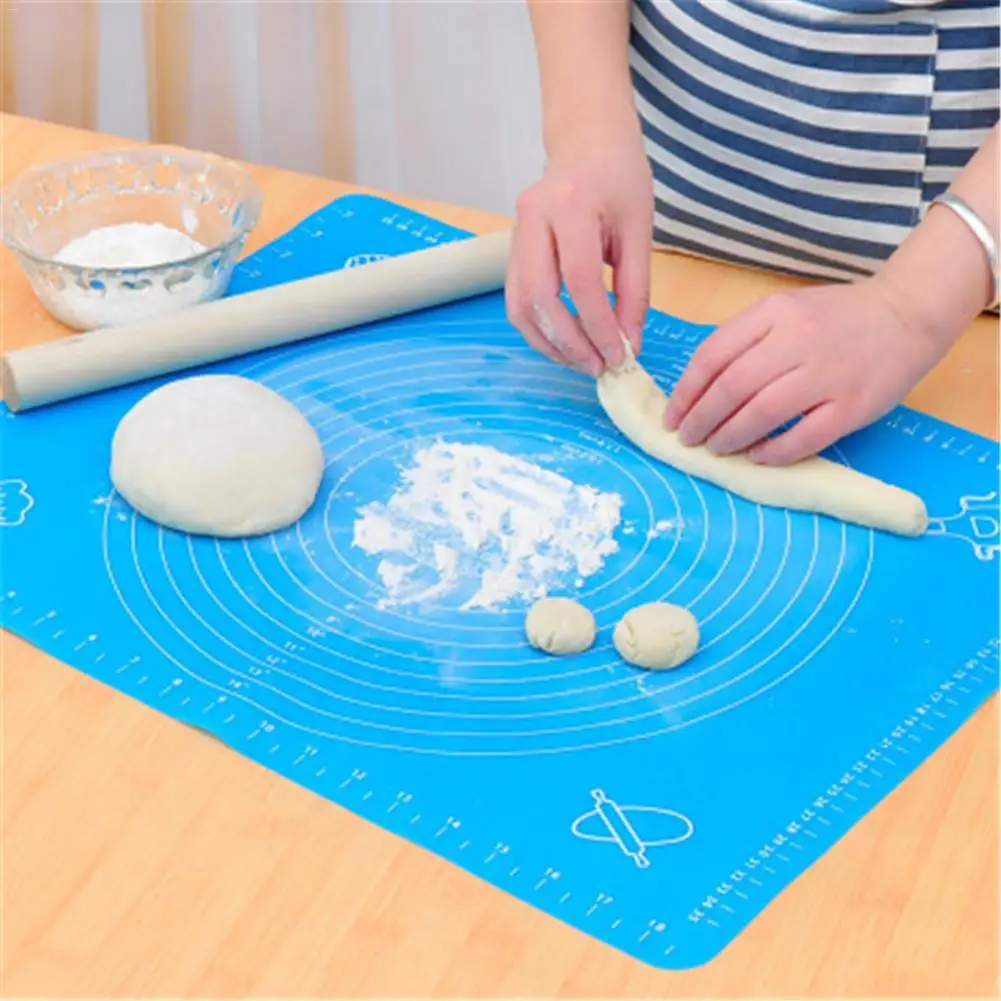 Cake Mat 1 Pc Super Big 50*40cm Non-stick Knead Dough Lace Rolling Silicone Baking Mat Cutting Fondant Pastry Sheet Pastry