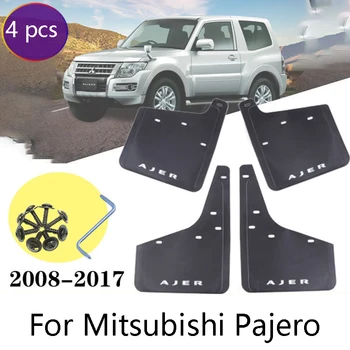 

Set of 4 car Front and Rear Splash Guard Mud Flaps mudguards fender For Mitsubishi Pajero V73 V97 V93 2008-2017 car Accessories