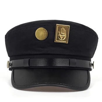 

2019 new leather beret hat autumn and winter outdoor windproof cap warm hats metal logo features wild caps