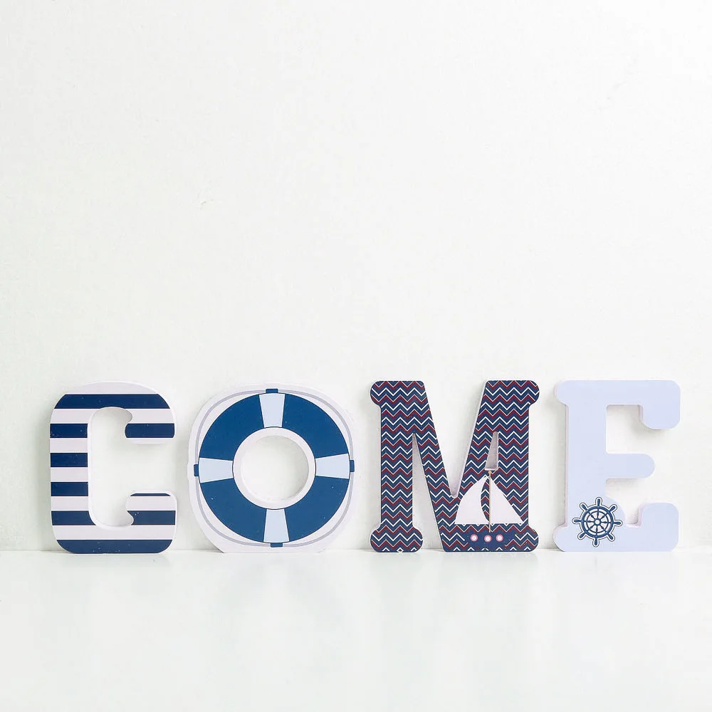 3D Children Marine Sailor Wall Sticker Letters