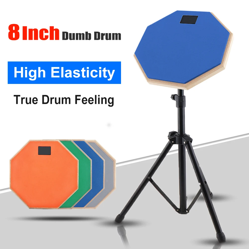 Drum 8 Inch Rubber Wooden Dumb Drum Practice Training Drum Pad for Jazz Drums Exercise with 3 Colors Optional Hot