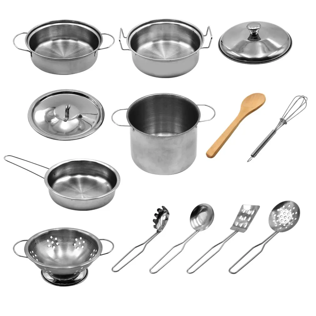 Children's Kitchen Toy Set Children's Play House Kitchen Toys Set Stainless Steel Pot Kitchen Toy Set