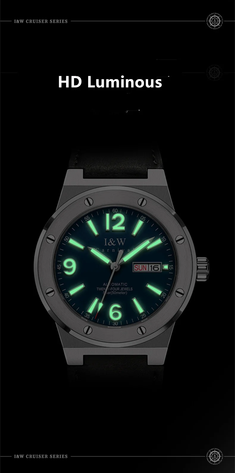 2021 New Switzerland IW Mechanical Watch For Men Luxury Brand Automatic Watches 50M Waterproof NH36A Reloj Hombre Luminous Sport