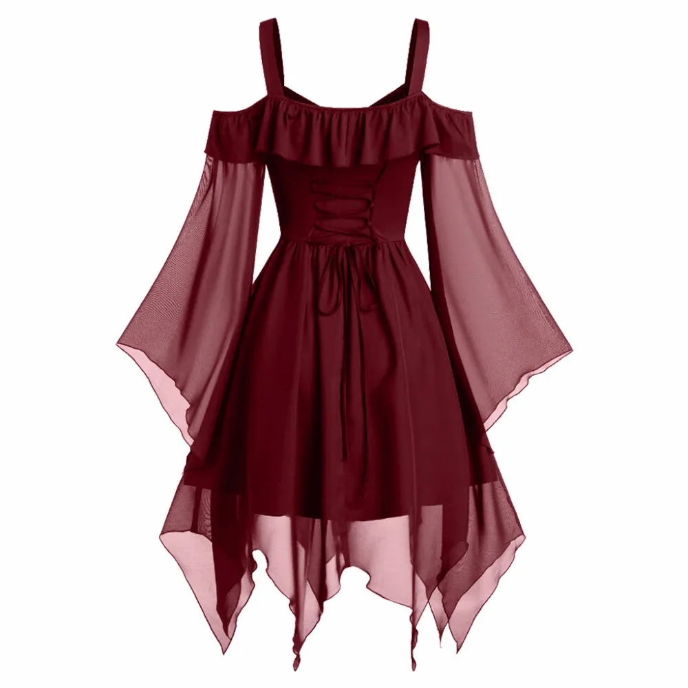 New Sexy Women Summer Dress Patchwork Lace Off Shoulder Bandage Dress Ruffles Backless Sexy Party Dress Irregular Slim Vestidos